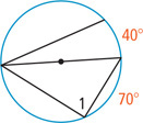A circle has four segments inside.
