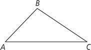 Triangle ABC has side AC on the bottom and B on top.