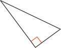 A triangle has a right angle.