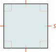 A square has sides measuring s.