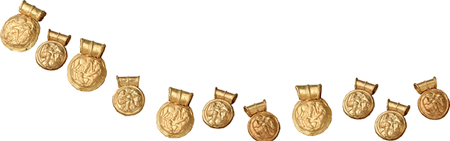 Gold pendants. 