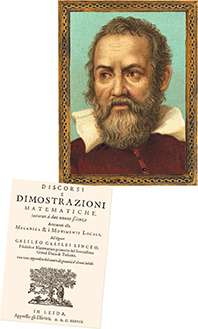 A portrait of Galileo.