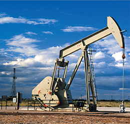Crude oil drills are used to pump oil out of the ground.  This is one of the major non renewable energy resources and also known as a fossil fuel.