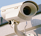 A video surveillance camera.