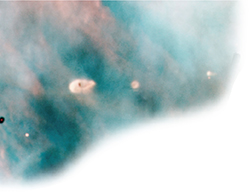 Image taken by Hubble Telescope to identify possible protoplantery disks around young stars.