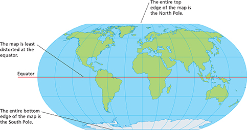 A map using the Robinson projection.