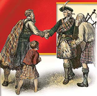 James Oglethorpe greeting Scottish immigrants.