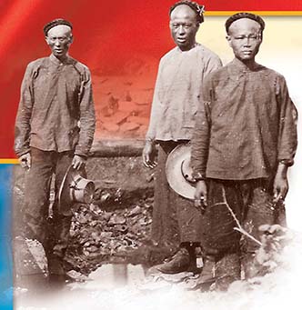 A photograph of Chinese miners.