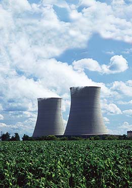 A photo of a nuclear power plant.