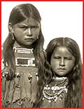A photo of two Native American girls.