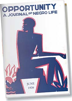 A photo of a magazine "Opportunity, A Journal of Negro Life".