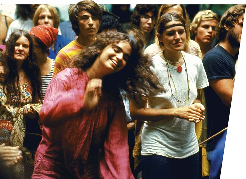 Protesters of the Hippie movement.